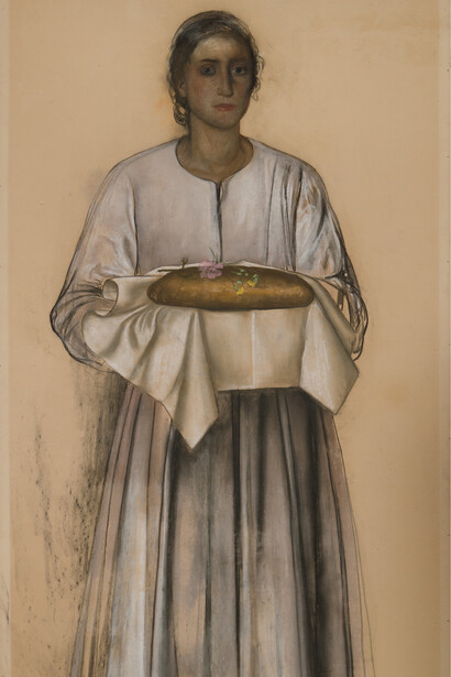 Pietro Gaudenzi, Donna con pagnotta infiorata