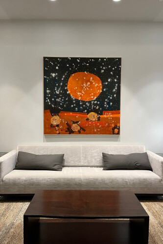 David Syre, Silence, 2017. Acrylic on canvas, 60h x 60w in. Courtesy of Garvey | Simon