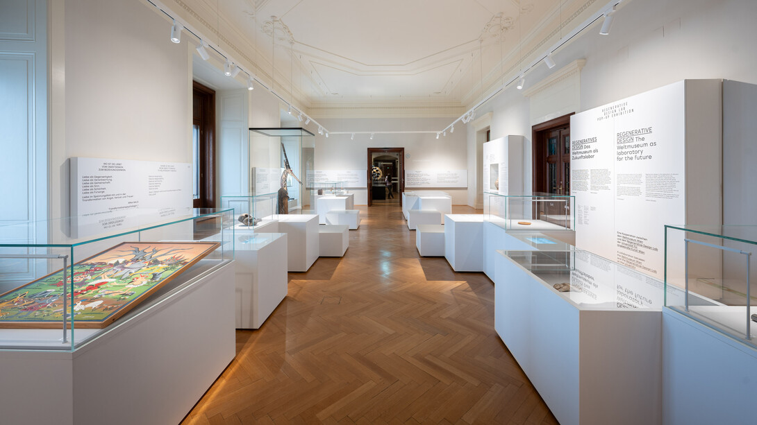 Various artists, Regenerative design, exhibition view. Courtesy of Weltmuseum Wien