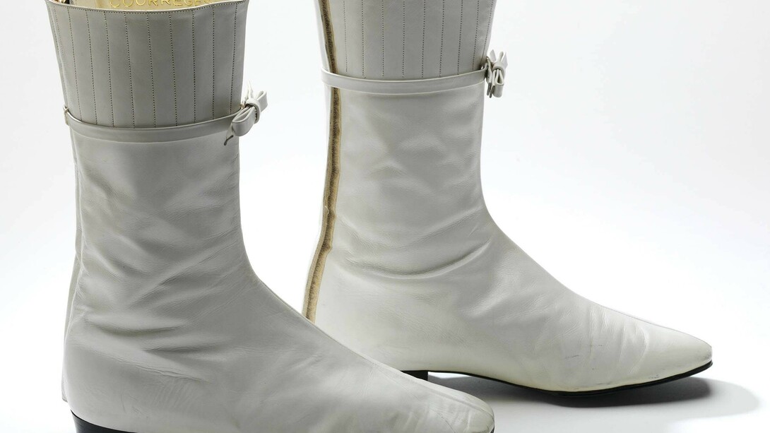 Leather ankle boots, André Courrèges, 1965, France. Museum no. T.109-1974. © Victoria and Albert Museum, London