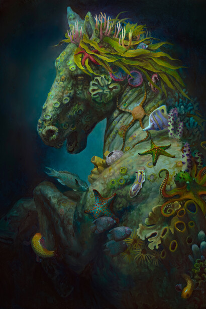 Martin Wittfooth, Aspect of water. Courtesy of Corey Helford Gallery 