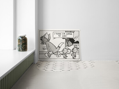 Karl Haendel, Blind faith, hope, Pandora’s box, messiahs, exhibition view. Courtesy of Wentrup