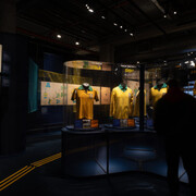 Amarelinha, exhibition view. Courtesy of Museu do Futebol