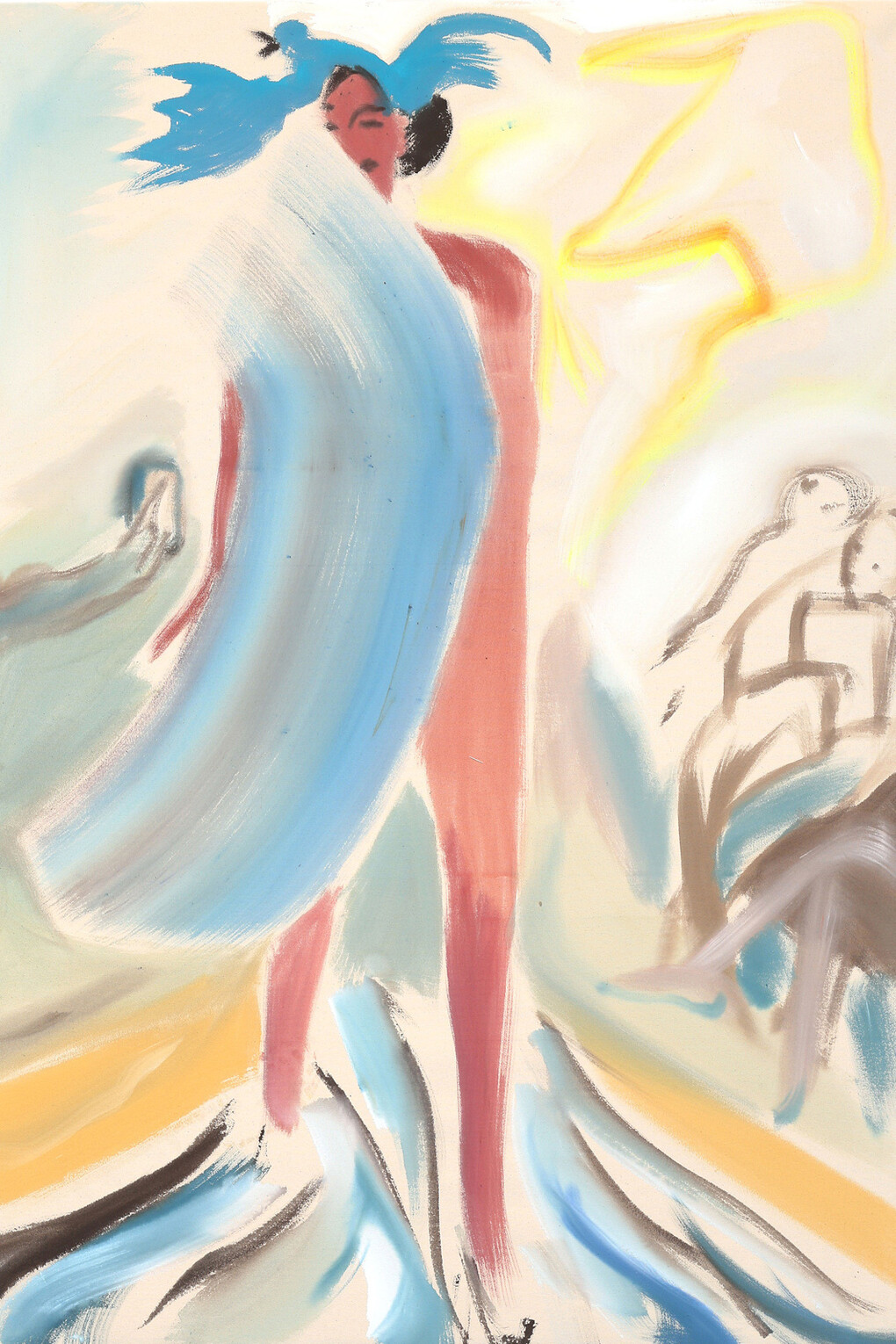 Sophie von Hellermann, Lovely Bird, 2015, pigment and acrylic emulsion on canvas, 183 x 132 cm, 72 1/8 x 52 ins, courtesy Vilma Gold, London
