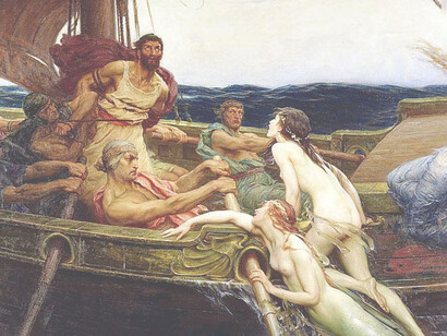 "Ulises y las sirenas", Herbert James Draper, 1679