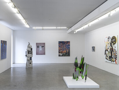 Up All Night, summer show at Fredericks & Freiser, 2023, installation view, photo by Cary Whittier. Courtesy of Fredericks & Freiser