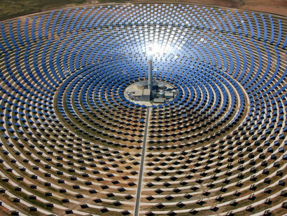La planta de Gemasolar. Fuentes de Andalucía, Sevilla