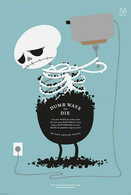 Metro Trains - Dumb Ways to Die - Designed by McCann Melbourne, image by McCann Melbourne