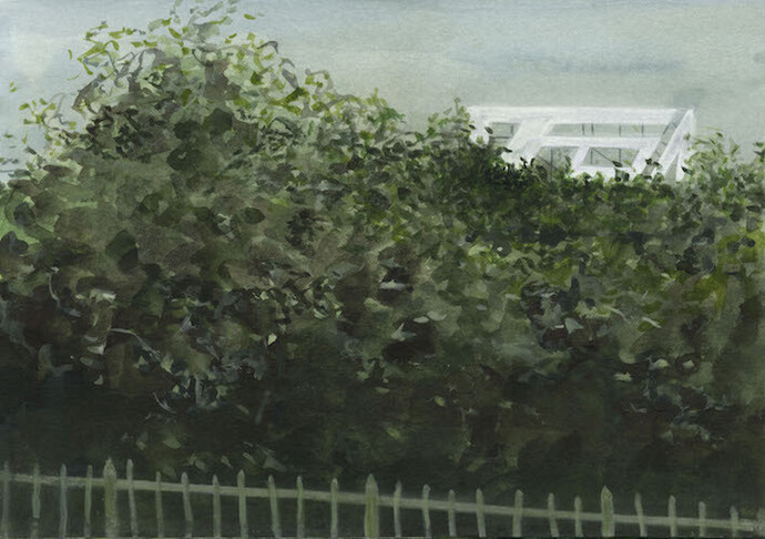 Fionna Murray, Blow Up 38 2015 watercolour on paper 14.7 x 20.7cm