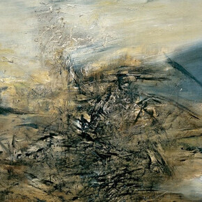 Zao Wou-Ki, Hommage à Edgar Varèse - 25.10.64, 1986. Courtesy of Musée d'Art moderne de la Ville de Paris