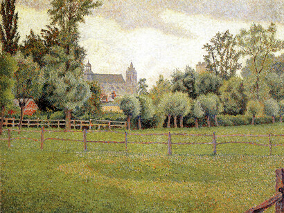 Lucien Pissarro (1863-1944), L’Église de Gisors, 1888, Huile sur toile, 60 x 73 cm, Signé et daté en bas à gauche : Lucien Pissarro 1888, Musée d’Orsay - Inv. RF 1977-290, Photographie : RMN-Photos 2015