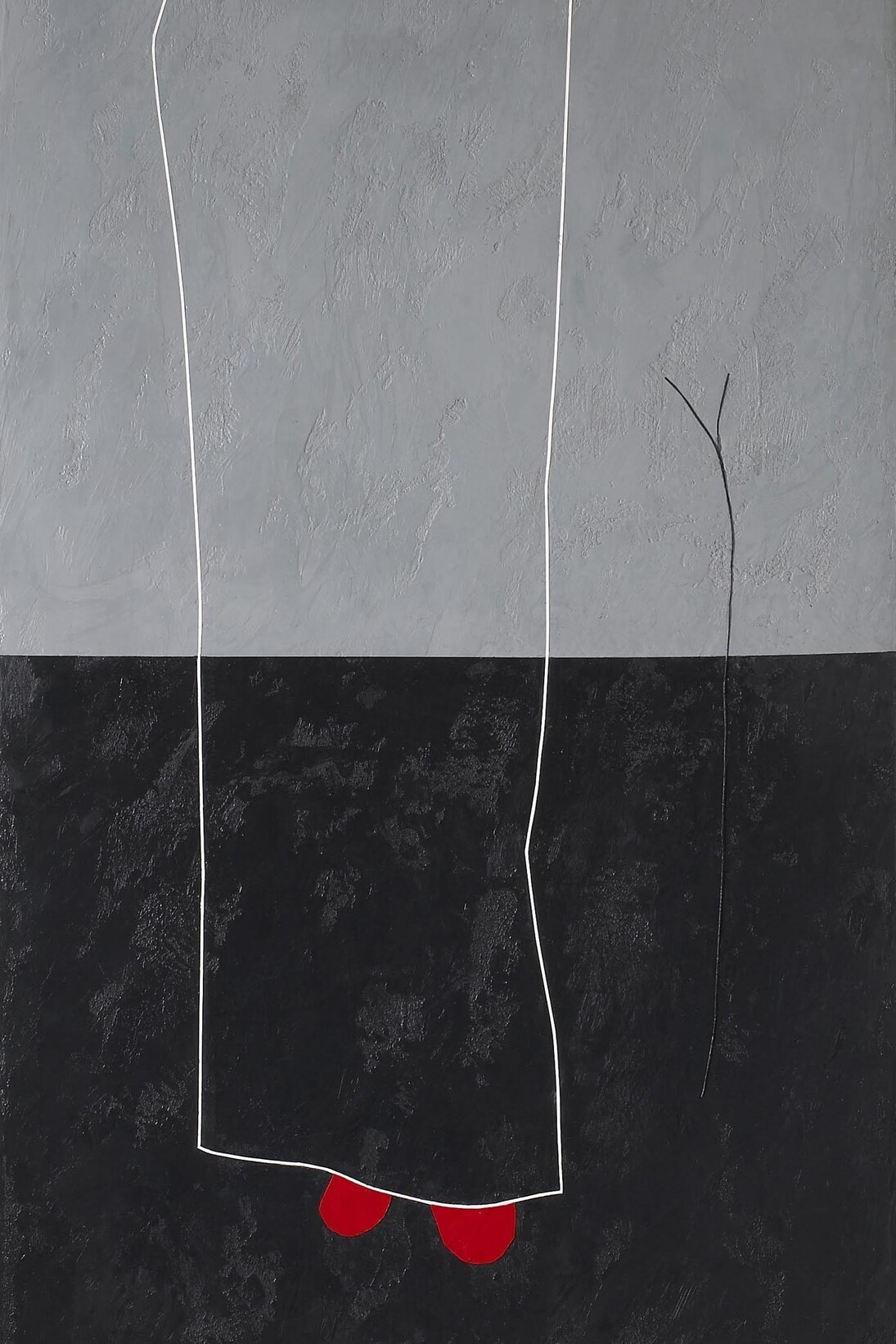 Rachel Friedberg, Early Morning (detail), 2008, encaustic on panel, 74” x 34”
