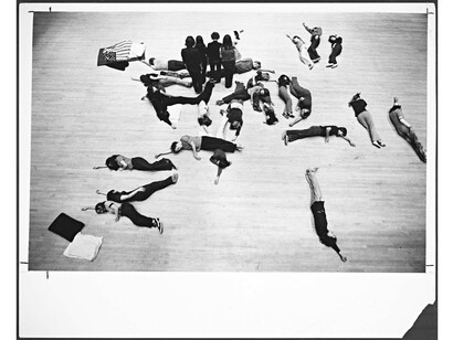 Yvonne Rainer, M-Walk from WAR (1970), New York
University, November 1970, Photo: Peter Moore © Barbara Moore / Licensed by VAGA, NY