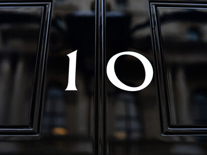 El número 10 de Downing Street, residencia oficial del primer ministro en Londres
