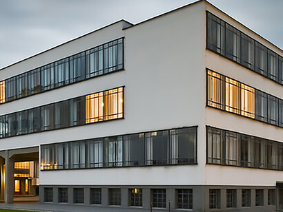 In Dessau, Germany, stands a notable Bauhaus building, photo by Thomas Lewandovski, Gili Merin