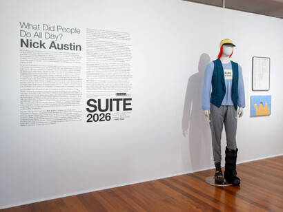 Nick Austin, What did people do all day? Exhibition view. Courtesy of Dunedin Public Art Gallery