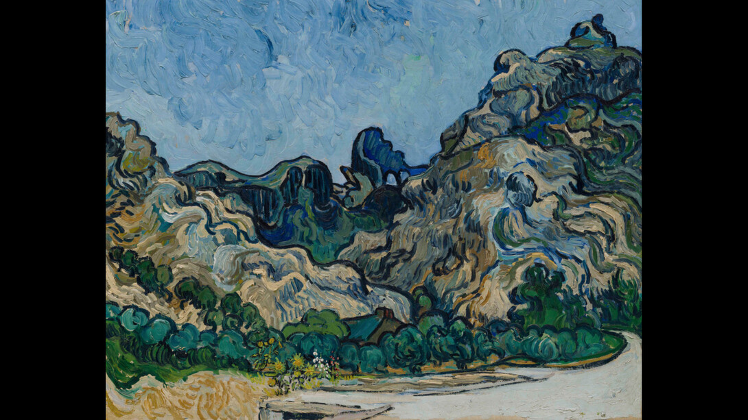 Vincent van Gogh
Mountains at Saint-Rémy (Montagnes à Saint-Rémy), Saint-Rémy-de-Provence, July 1889
Oil on canvas
72.8 × 92 cm
Solomon R. Guggenheim Museum, New YorkThannhauser Collection, Gift, Justin K. Thannhauser 78.2514.24
Photo: © Solomon R. Guggenheim Foundation, New York (SRGF)