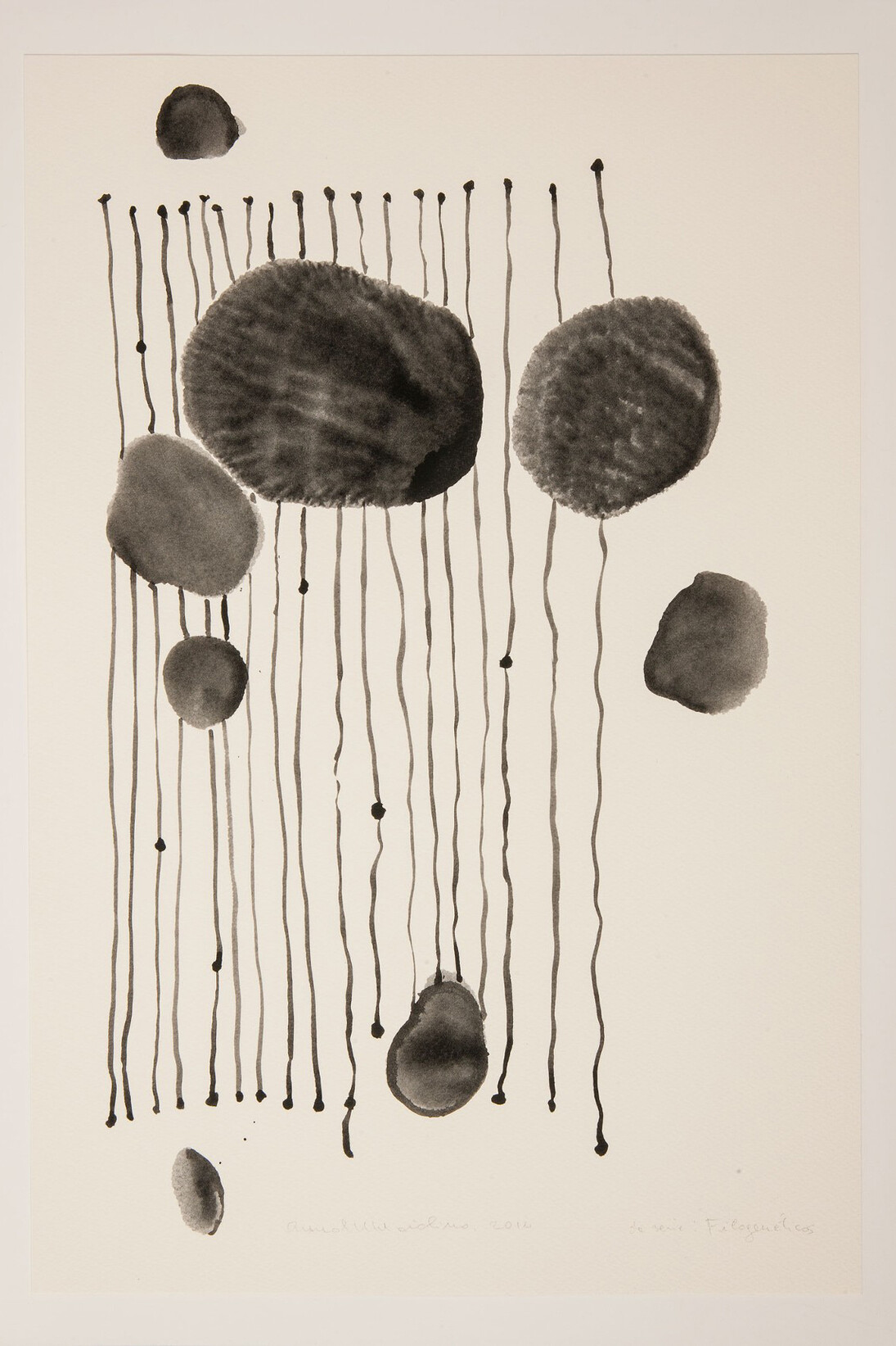 Anna Maria Maiolino, Untitled, from Filogenéticos, series, 2014, acrylic ink on paper, 45.5 x 30.5 cm