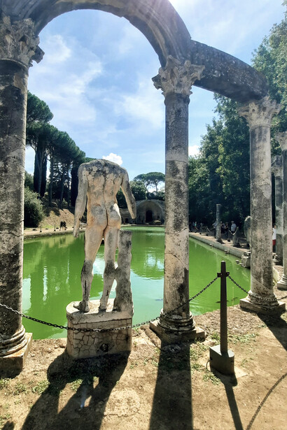 Villa Adriana is a UNESCO World Heritage Site near Tivoli, outside Rome, comprising the ruins and archaeological remains of the vast villa complex built around AD 120 by the Roman emperor Hadrian