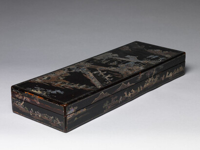 Period:Qing dynasty (1644–1911)
Date:17th century
Culture:China
Medium:Lacquer inlaid with mother-of-pearl, gold, and silver
Dimensions:H. 3 7/8 in. (9.8 cm); W. 9 7/8 in. (25.1 cm); L. 28 1/8 in. (71.4 cm)
Classification:Lacquer
Credit Line:Purchase, The Vincent Astor Foundation Gift, 2010