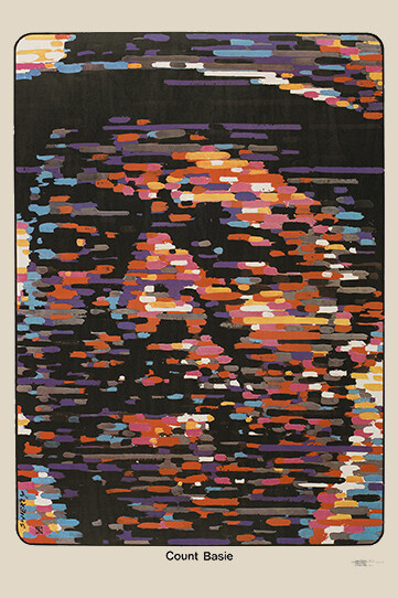 Count Basie; 1985; offset lithograph by Waldemar Świerzy; The Historic New Orleans Collection, gift of Dr. and Mrs. Fritz Daguillard