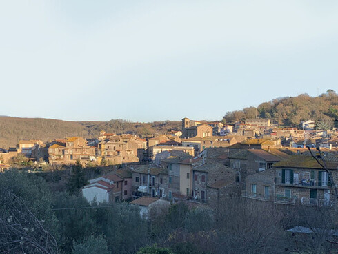 Tuscia, en la frontera entre las regiones de la Umbría y del Lazio , corazón de Italia central, donde se encuentra Sipicciano,  el pequeño pueblo donde habita Antonio, vista de la Tuscia, Italia