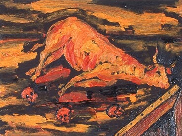 Enzo Cucchi, Goccia di terra, 2007. Olio su tela