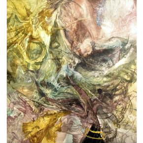 Jordan Clayton, Proteolysis of Amyloid Beta (A4) Precursor Protein, Oil on Canvas, 60 x 24 inches