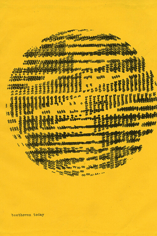 Bob Cobbing, Beethoven Today, typewriter piece, 1970