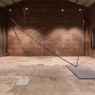 Stephanie Stein &Tobias Hoffknecht, Was, 2014, rope, acrylic, wood, 11 x 8 x 7 m