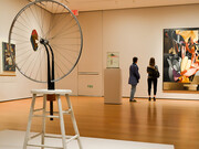 Marcel Duchamp, Bicycle Wheel, 1951, Metal wheel mounted on painted wood stool, 129.5 x 63.5 x 41.9 cm. The Museum Of Modern Art, New York, The Sidney and Harriet Janis Collection, USA