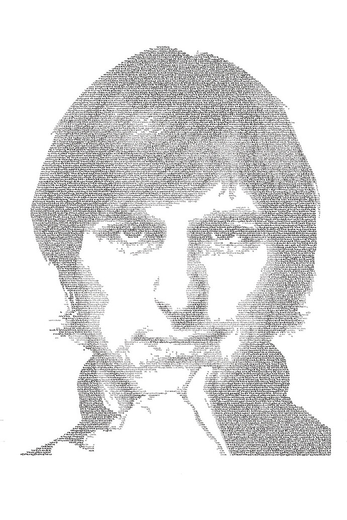 Annemarie Wright, Steve Jobs - Apple 1, 116 x 92 cm (framed)