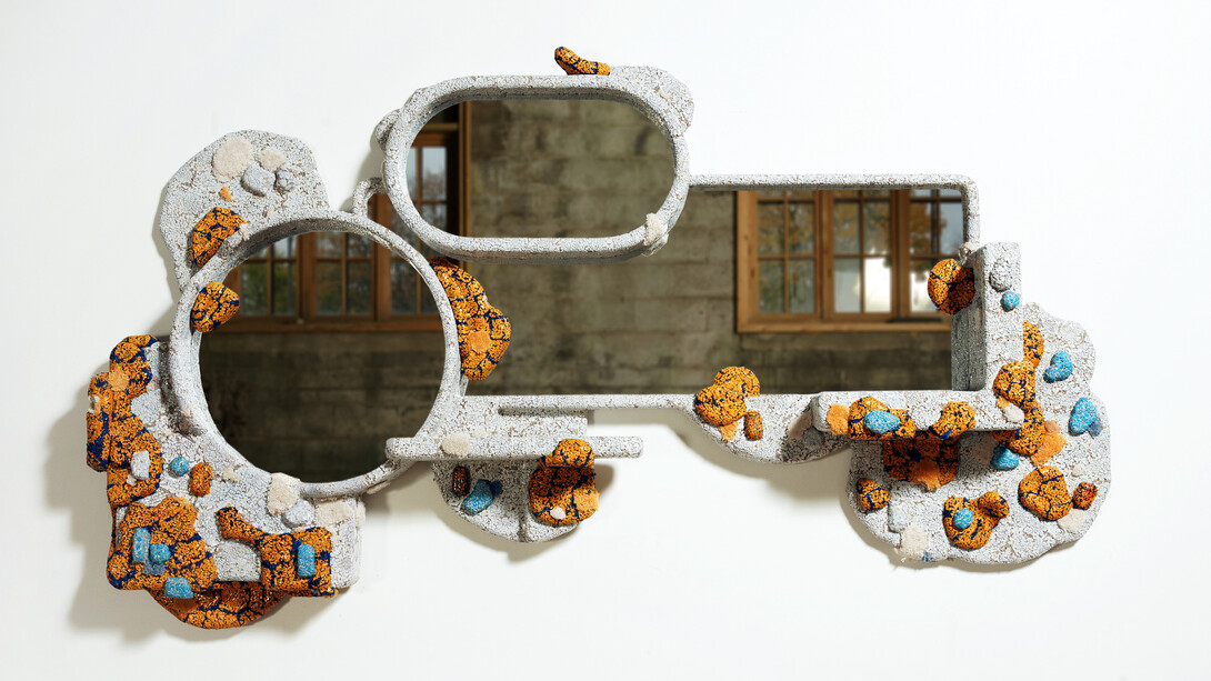 Jack Craig, Vegetable Sheep Carpet Mirror. Courtesy the artist and Volume Gallery