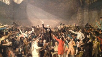 »El Juramento del Juego de la pelota» por Jacques-Louis David