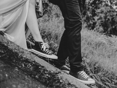 ¿Quién dijo que hay que llevar tacones el día de la boda?
