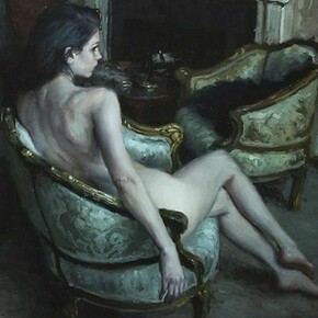 Jeremy Mann, The Room, Oil on Panel, 24 x 21 inches, 2013