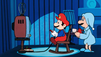 'Super Mario Bros.: Peach-Hime Kyushutsu Dai Sakusen!' película animada de 1986, primera adaptación de un videojuego (Japón)