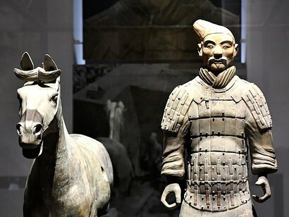 Qin Shi Huang and the Terracotta Warriors at the 2019 exhibition in Thailand