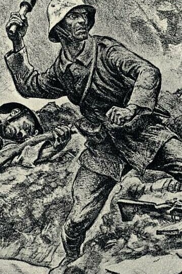 Elk Eber, "Imágenes desde el frente 1918", litografía