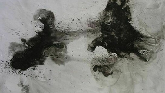 Terri Moore, Swarm #3, Ink on Yupo paper, 20x26