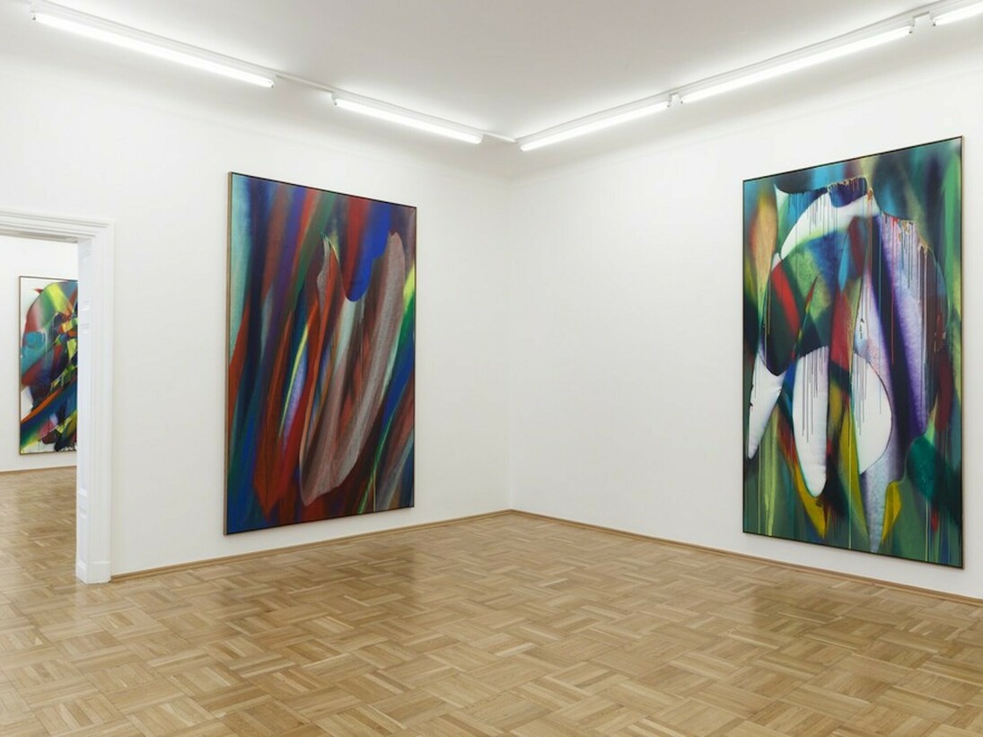 Katharina Grosse, Exhibition view. Courtesy of Galerie nächst St. Stephan Rosemarie Schwarzwälder
