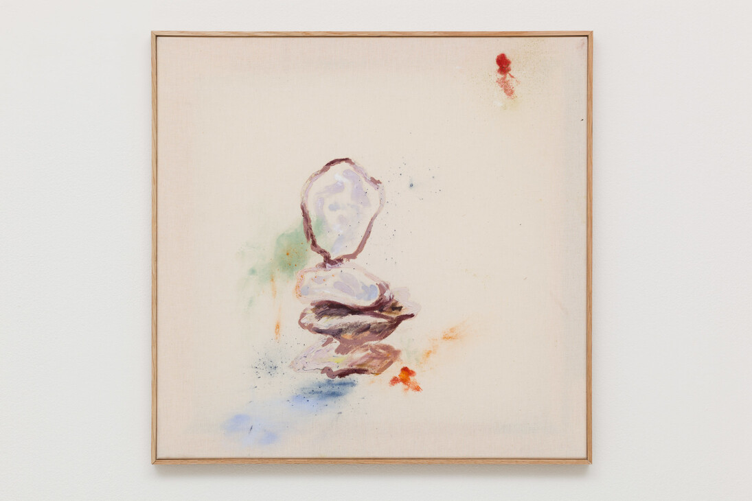 Anna Zacharoff, Oyster 2/7, 2014, oil and pigment on canvas, 51 x 50 cm, 20 1/8 x 19 3/4 ins, Courtesy Vilma Gold, London