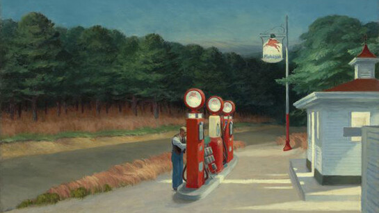 Edward Hopper, Gas, 1940, Öl auf Leinwand, 66,7 x 102,2 cm, The Museum of Modern Art, New York, Mrs. Simon Guggenheim Fund, 577.1943, © Heirs of Josephine Hopper / 2019, ProLitteris, Zurich, © 2019 Digital image, The Museum of Modern Art, New York/Scala, Florence