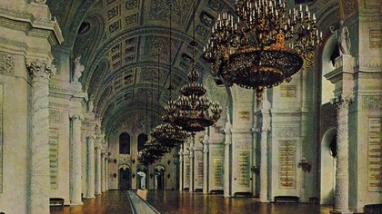 El Gran Palacio del Kremlin, salón de San Jorge, Moscú, Rusia