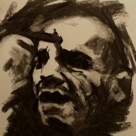 Roberto Murillo: «El color de hormiga no estaba en mi paleta y ahora qué», 2019, carboncillo sobre papel