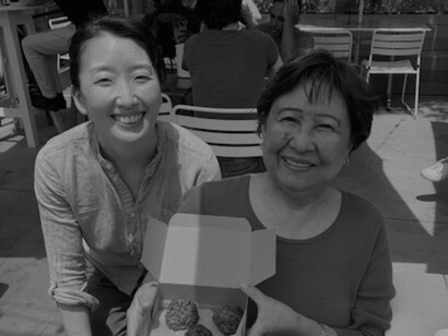 Owner Genie Kwon with the another Filipina patron