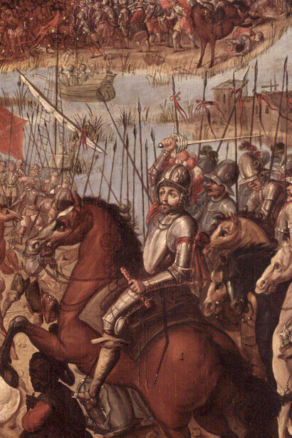 "La conquista de Tenochtitlán", óleo sobre lienzo, anónimo, segunda mitad del siglo XVII