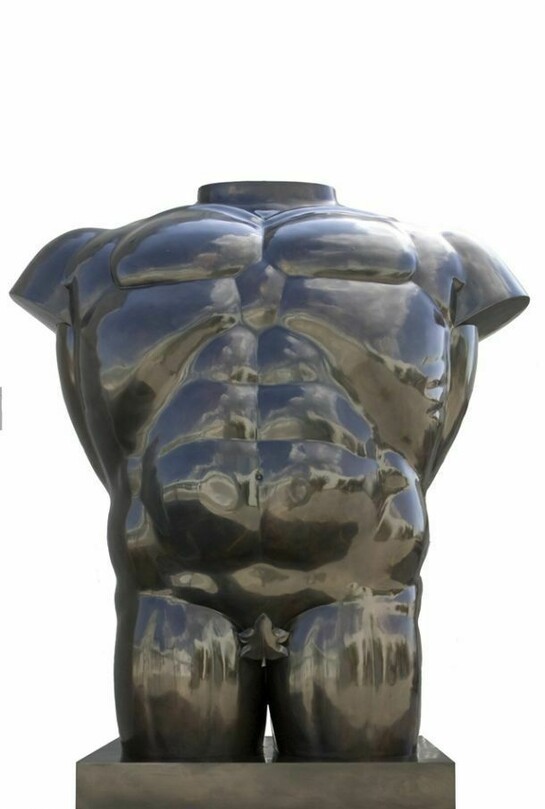 Male torso, Bronze, 158 5/8 x 707/8 x 130 in. 403 x 180 x 338 cm