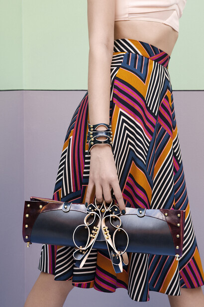 Úna Burke, Filigree Barrel Bag, Vegetable tanned Bovine leather with brass fittings and screws, photo credit Elena Pirogova