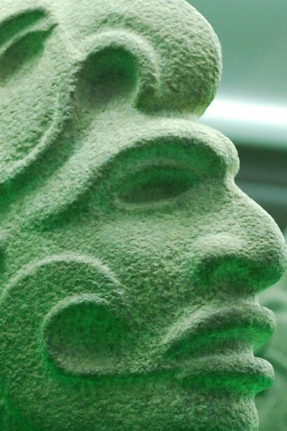 Escultura exhibida en el museo de arte pre hispánico Rufino Tamayo, Oaxaca, México